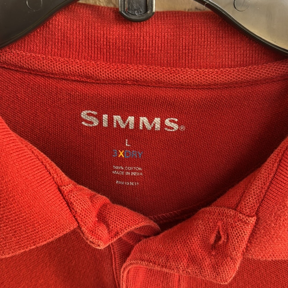 Simms Rust Polo Shirt - Picture 3 of 5